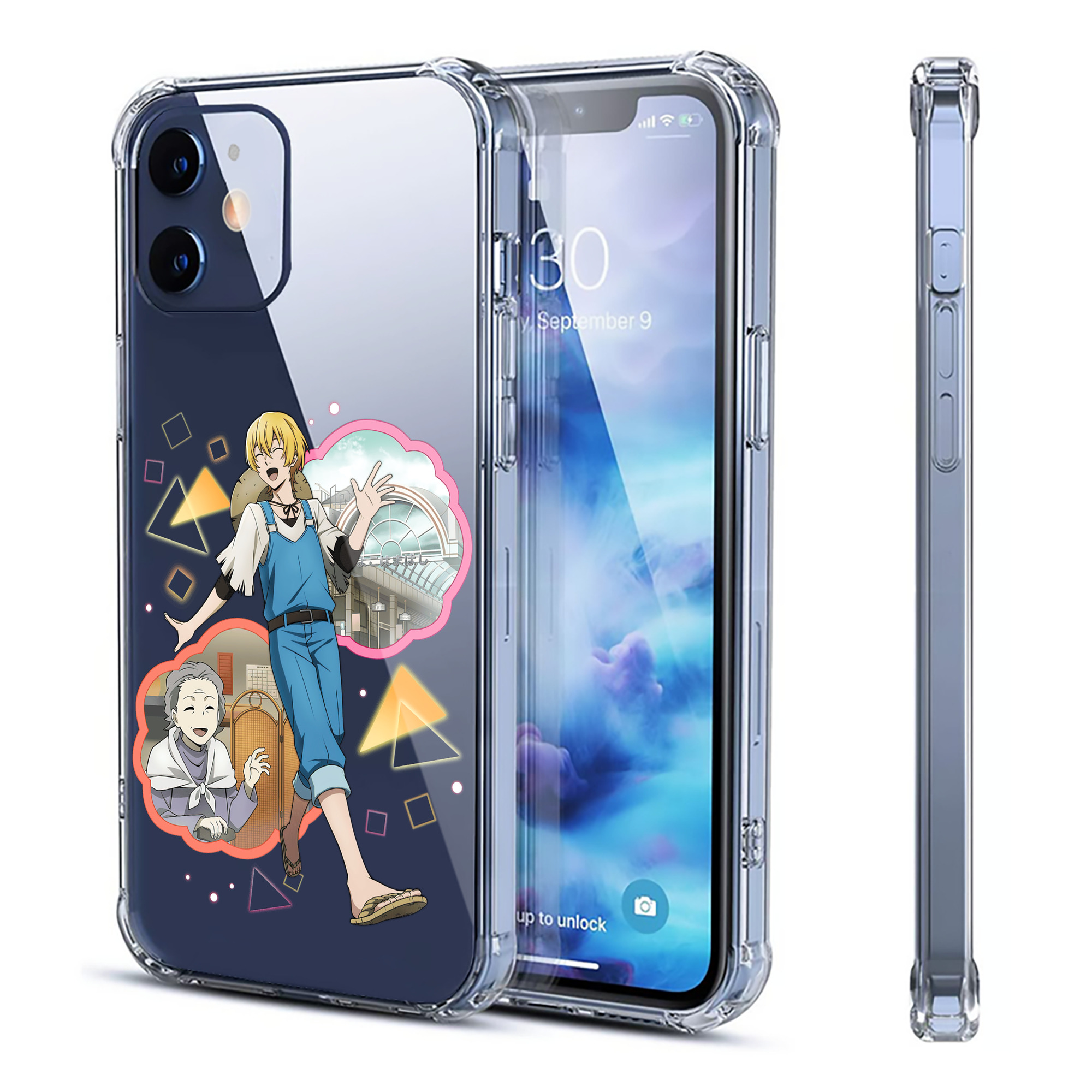 （画像用） 文豪ストレイドッグス Bungo Stray Dogs 【iPhone 12シリーズ対応】透明スマホケース（クリアソフトケース）
